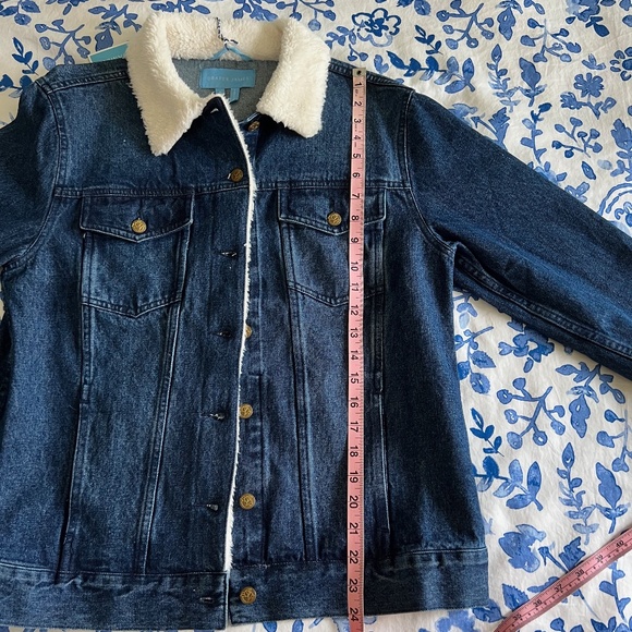 NWT Draper James Shearling Jean Jacket Size Small (Oversized) - Picture 9 of 16